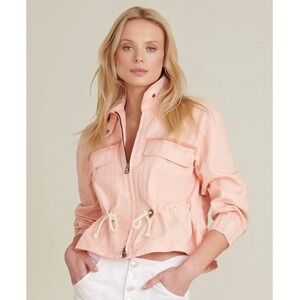 Veronica Beard Jeans | ROZ Drawstring Peplum | Blush Utility Cropped Jacket XS‎